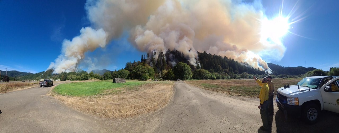 Firefighters continue to engage on wildfire in western Lane County