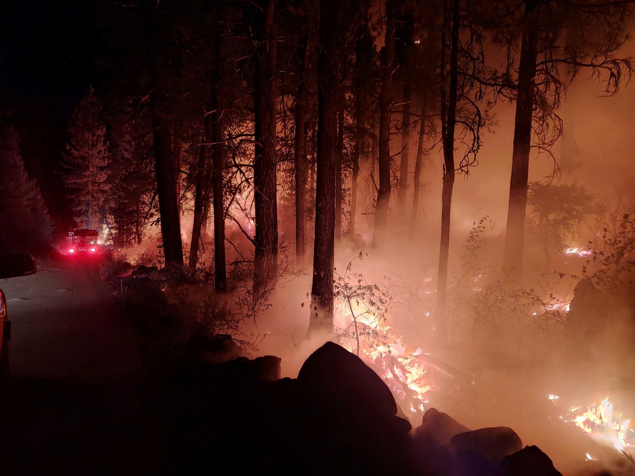 Fire at night