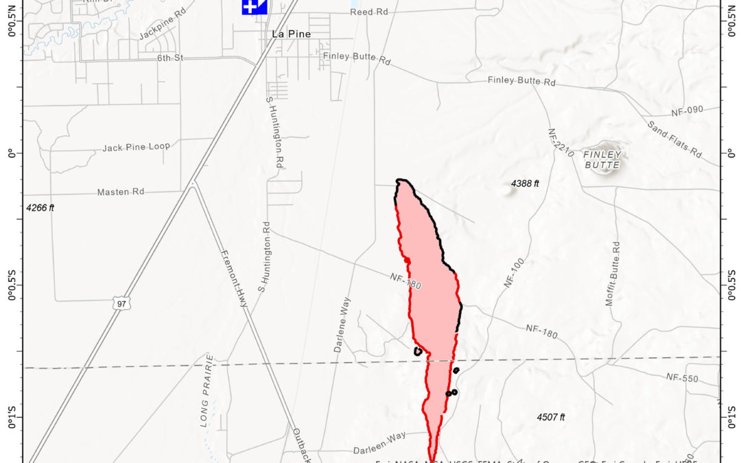 Evacuation levels lowered around Darlene Fire SE of La Pine