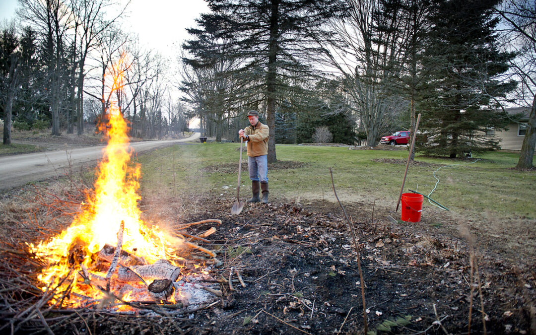 Burn backyard debris safely