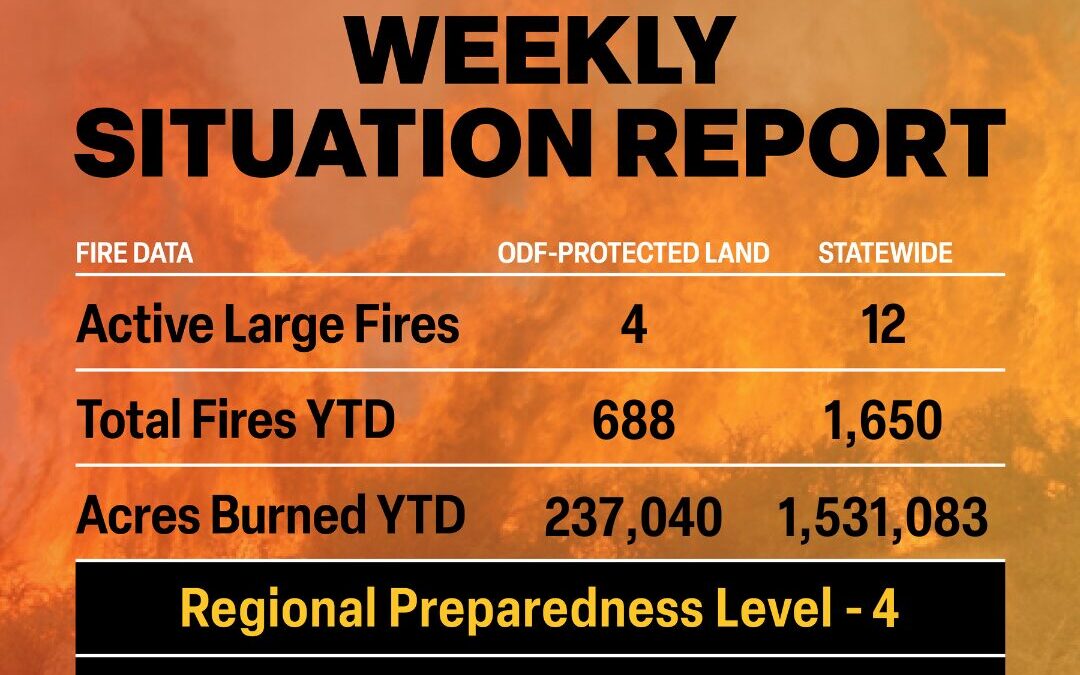 ODF Wildland Fire Situation Report – Aug. 26, 2024