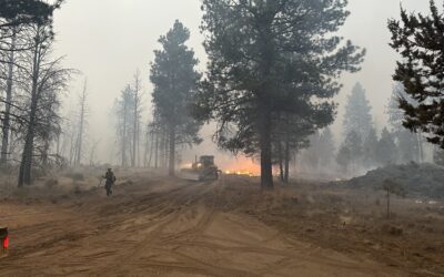 Rain moderates fire behavior overnight on Akawa Butte Fire