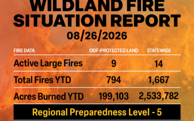 ODF Wildland Fire Situation Report : August 26, 2026