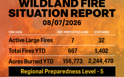 ODF Wildland Fire Situation Report : August 7, 2026
