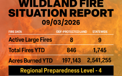 ODF Wildland Fire Situation Report : September 3, 2026